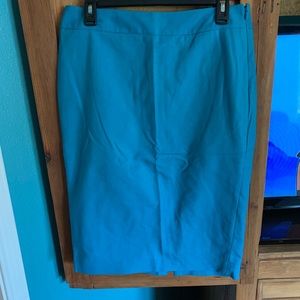 Turquoise pencil skirt